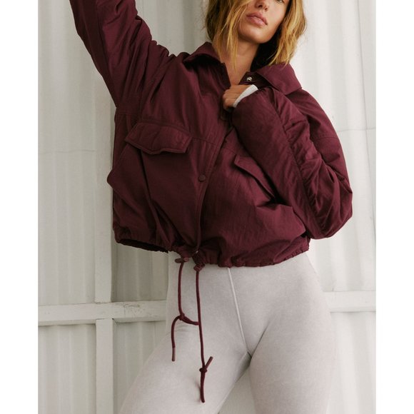 NWT FP Movement by Free People Burgundy Jacket Women’s size Medium PrimaLoft - Picture 8 of 10